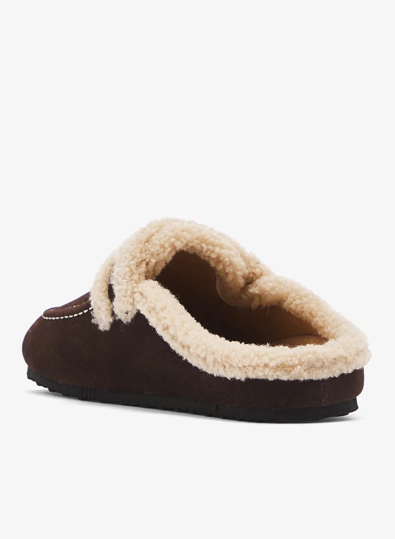 GLAMOROUS Casual Fluffy Slip On Mules